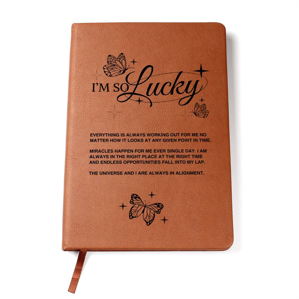 I'm So Lucky Journal, Lucky Girl Manifestation Notebook, Encouragement Gift for Daughter, Best Friend Birthday Gifts, Affirmation Journals