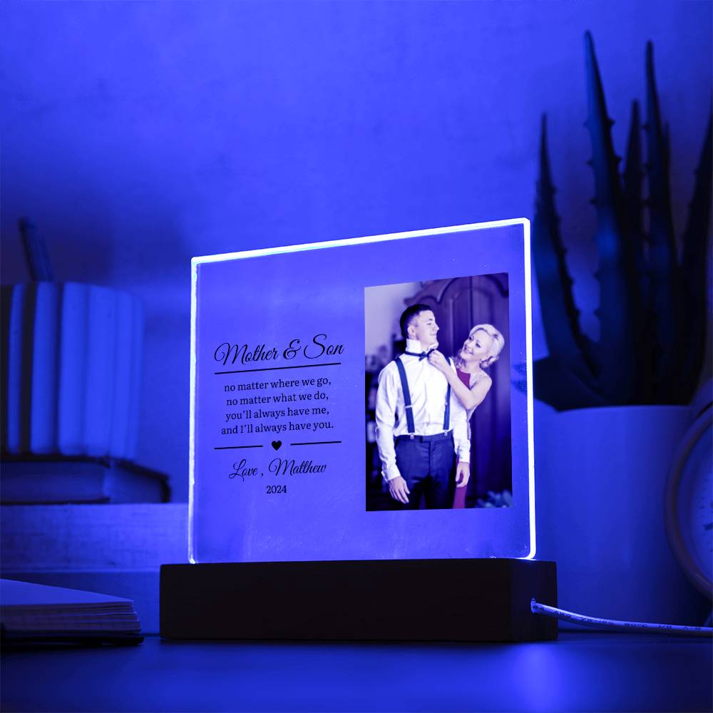 Personalized Mother Wedding Gift from Son, Picture Frame Plaque, Custom Photo Wedding Gift for Mom from Groom