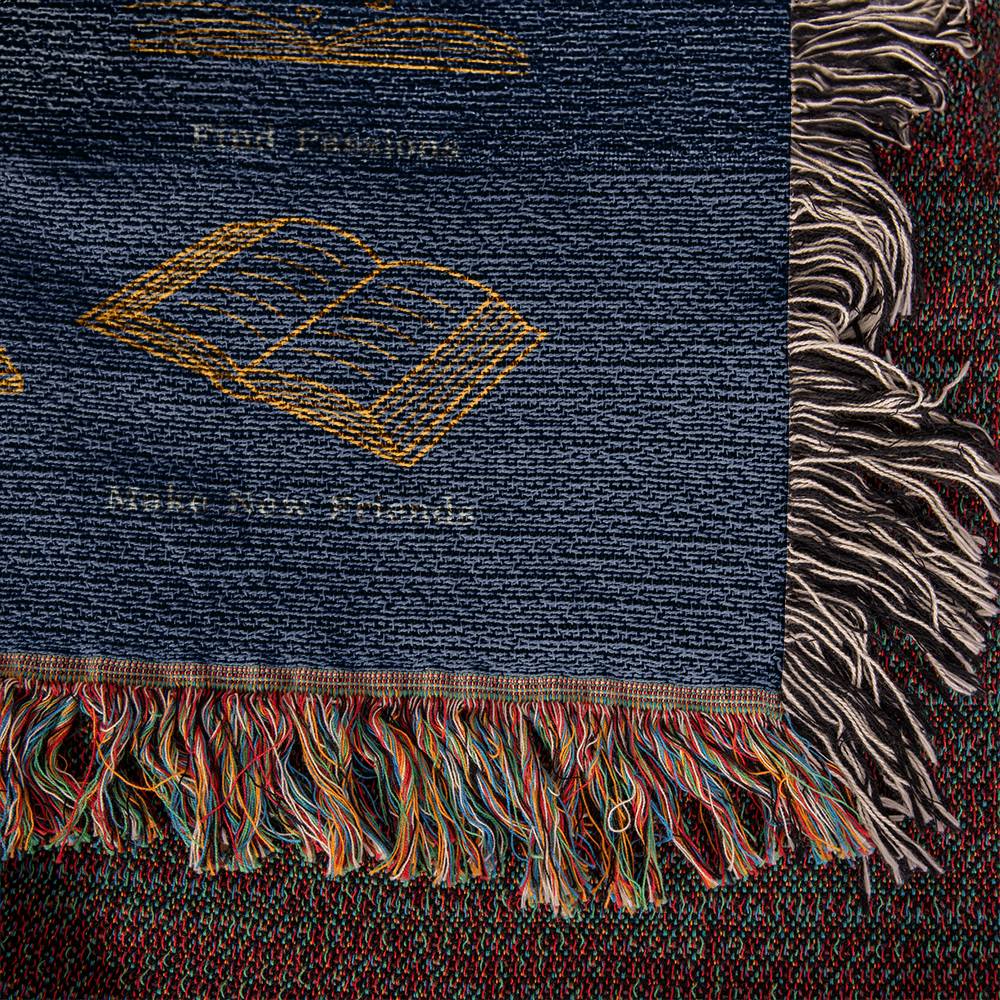 Reading Is Self-Care Book Lover Woven Blanket, Bookish Mental Health Gift for Her, Book Lover Bookworm Romance Book Addict Home Decor