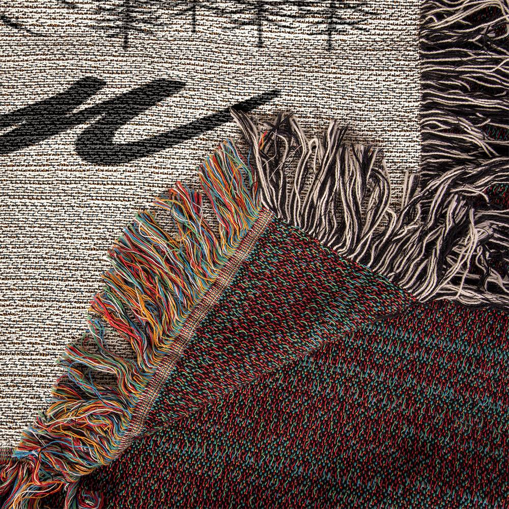 Greetings from Terrasen Blanket, Bookish Woven Blanket, To Whatever End, Fantasy Reader Gift for Her, Housewarming Gift for Book Lover