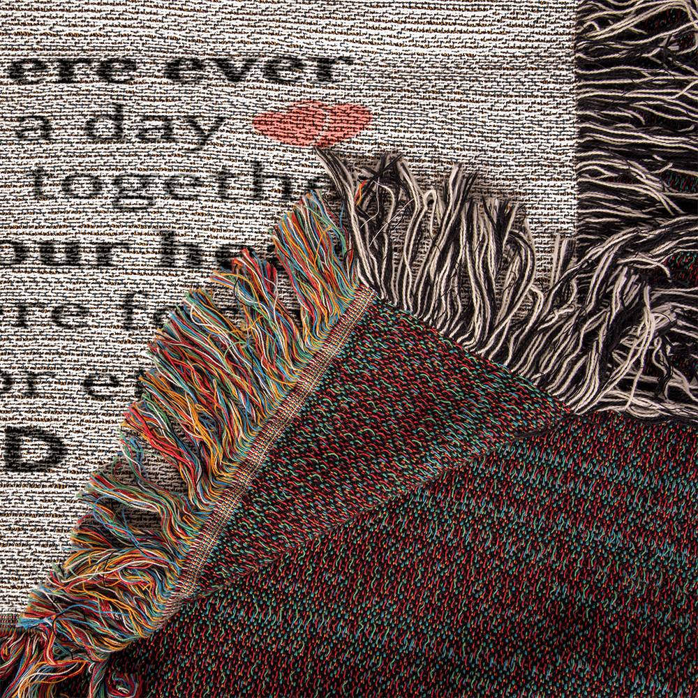 To My Daughter This Old Wolf Has Your Back Woven Blanket, Gift from Dad, Stepdad Gift to Stepdaughter Christmas, Birthday, Graduation