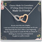 Chance Made Us Coworkers Bitching About Everyone Made Us Friends Interlocking Hearts Necklace | Farewell Gift for Coworker | New Job Gift | Fresh Start Gift for Coworker