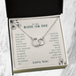 To My Ride Or Die Best Friend Pair Necklace | BFF, Best Friend, Unbiological Sister, Birthday Gifts, Best Friend Gift
