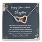 Enjoy Your Next Chapter Be Proud Of The Work You Have Done Interlocking Hearts Necklace | Farewell Gift for Coworker | New Job Gift | Fresh Start Gift for Coworker