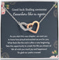 Good Luck Finding Awesome Coworkers Like Us Again Interlocking Hearts Necklace | Farewell Gift for Coworker | New Job Gift | Fresh Start Gift for Coworker