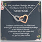 And Just When I Thought We Were Friends You Leave Me In This Shithole Interlocking Hearts Necklace | Farewell Gift for Coworker | New Job Gift | Fresh Start Gift for Coworker