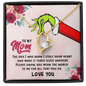 To My Mom Know You Mean The World To Me Forever Love Necklace | Gift to Mom from Daughter / Son | Mother's Day Gift for Mother