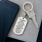 Be Strong And Courageous Personalized Addiction Recovery Keychain Gift, Narcotics Anonymous Gift, NA Sobriety, Sobriety Milestone, Sober Recovery