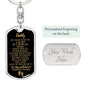 "Daddy to Be" Of Twins w. ENGRAVING Keychain