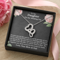 To Our Daughter On Her Wedding Day Double Hearts Necklace | Gift To Bride from Mother & Dad | Bride Jewelry Gift from Mom Dad