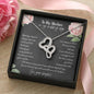 To My Mother On My Wedding Day Double Heart Necklace | Gift for Mom on Wedding Day, Mother of the Bride Necklace, Wedding Gift for Mom, Bride to Mom Gift