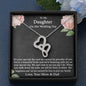 To Our Daughter On Her Wedding Day, Bride from Mother & Dad Necklace, Bride Jewelry Gift from Mom & Dad