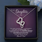 To Our Daughter, You Are Our Biggest Achievement Double Heart Necklace | Daughter Birthday, Christmas, Graduation Gift | Daughter Necklace Gift