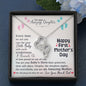 To Our Daughter, Happy First Mother's Day Double Heart | Necklace | Gift from Mom & Dad to Daughter | Push Present | First Mother's Day Gift