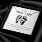Baby Feet First Mother's Day Double Heart Necklace
