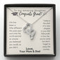 To Our Amazing Daughter, Congrats Grad Double Heart Necklace | High School, College, University Grad