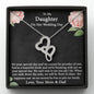 To Our Daughter On Her Wedding Day, Bride from Mother & Dad Necklace, Bride Jewelry Gift from Mom & Dad