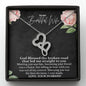 To My Beautiful Wife God Bless The Broken Road That Led Me To You Double Heart Necklace