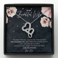 To My Beautiful Wife, Eternal Love Double Hearts Necklace