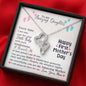 To My Daughter, Happy First Mother's Day Double Heart Necklace