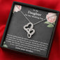 To My Daughter On Her Wedding Day, I am Next To You To Bride from Mother Necklace, Bride Jewelry Gift from Mother