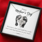 Baby Feet First Mother's Day Double Heart Necklace