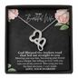 To My Beautiful Wife God Bless The Broken Road That Led Me To You Double Heart Necklace