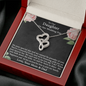 To Our Daughter On Her Wedding Day Double Hearts Necklace | Gift To Bride from Mother & Dad | Bride Jewelry Gift from Mom Dad
