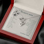 To My Dearest Mom Double Hearts Necklace, Mother's Day Necklace, Mother Daughter Gift, 2 Interlocking Hearts