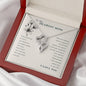 To My Dearest Mom Double Hearts Necklace, Mother's Day Necklace, Mother Daughter Gift, 2 Interlocking Hearts