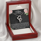 To Our Daughter On Her Wedding Day Double Hearts Necklace | Gift To Bride from Mother & Dad | Bride Jewelry Gift from Mom Dad