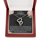 To Our Daughter On Her Wedding Day Double Hearts Necklace | Gift To Bride from Mother & Dad | Bride Jewelry Gift from Mom Dad