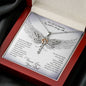 From My Dad In Heaven Dragonfly Necklace | Dad Memorial Gift Loss | Sympathy Loss of Father Gift | Father Memorial Gift