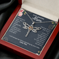 To My Amazing Mom I Will Always Be There Dragonfly Necklace | Gift for Mom from Son and Daughter | Birthday, Mother's Day, Just Because Gift For Mom