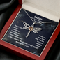 Daddy’s Girl Memorial Dragonfly Necklace, From Your Dad In Heaven Grief Gift, Sympathy Gift, Dad Remembrance Necklace, Dad Memorial Gift, Keepsake Condolence
