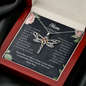 Mom, I F*cking Love You Dragonfly Necklace | Gift to Mom from Daughter / Son | Mother's Day Gift for Mother