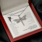 To Our Granddaughter, Live Your Dreams Dragonfly Necklace | Gift From Your Grandma & Grandpa Necklace