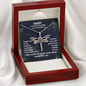 Daddy’s Girl Memorial Dragonfly Necklace, From Your Dad In Heaven Grief Gift, Sympathy Gift, Dad Remembrance Necklace, Dad Memorial Gift, Keepsake Condolence