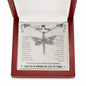 To My Work Bestie Dragonfly Necklace | Secret Santa Jewelry Gift, Christmas Gifts Work Friend Coworker, Work Wife Gift for Colleague