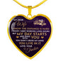 To My Trucker Wife You Live In My Mind Heart Necklace