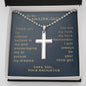 To My Amazing Dad, You are my rock Cross Necklace