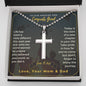 To Our Son Graduation Cross Necklace Gift | Graduation gift for our son | High School, Technical School, College Graduation