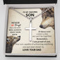 To My Amazing Son This Old Wold Has Your Back, Dad Son Personalized Cross, To My Son Love Dad