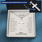 To Our Amazing Son, Congrats Personalized Cross Necklace | Son's Graduation Gift | High School, College, University Graduation Gift