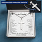 To Our Grandson, Trust His Plan Cross Necklace | Gift from Grandma & Grandpa to Grandson, Grandson Birthday, Communion, Deployment, Graduation