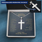 To My Little Brother Personalized Cross Necklace Gift, Gift For Little Brother from Sister, Graduation Gift For Brother, Birthday Gift for Younger Brother