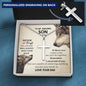To My Amazing Son This Old Wold Has Your Back, Dad Son Personalized Cross, To My Son Love Dad
