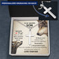 To My Amazing Son This Old Wold Has Your Back, Dad Son Personalized Cross, To My Son Love Dad