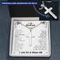 To My Husband Cross Necklace Gift, Anniversary Gift, Christian Cross Necklace for Husband