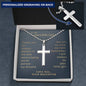 To My Amazing Dad, You are my rock Cross Necklace